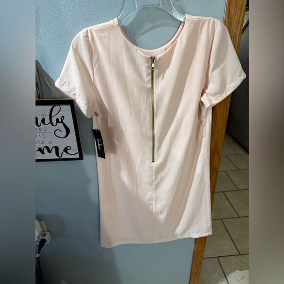 Lulu's Shift and Shout Soft Pink Shift Dress Size XS NWT - Picture 6 of 8